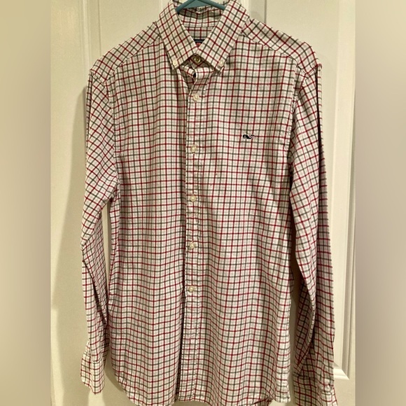 Vineyard Vines Other - Vineyard Vine’s Men’s Long Sleeve Button Down Whale Shirt Red White Flannel